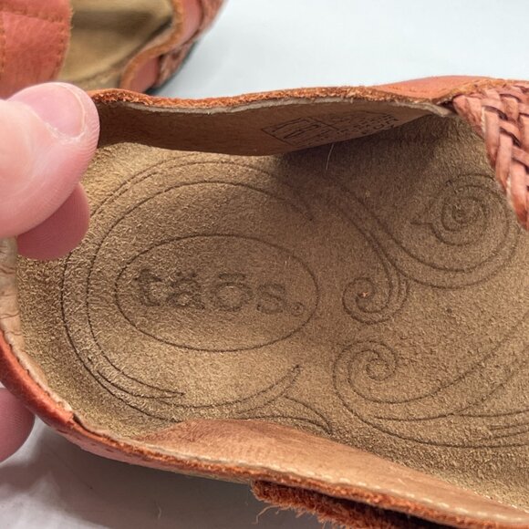 TAOS TRULIE Terracotta Braided Leather Sandals Adjustable Strap Size 6.5 EU 37 | - Picture 10 of 10